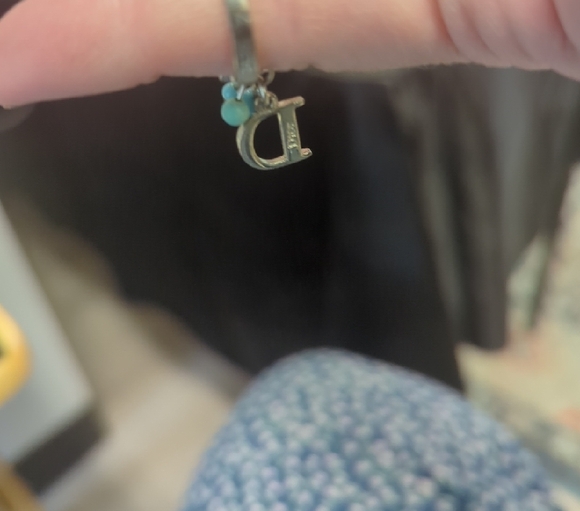Silver and Turquoise Charm Ring - Picture 3 of 4